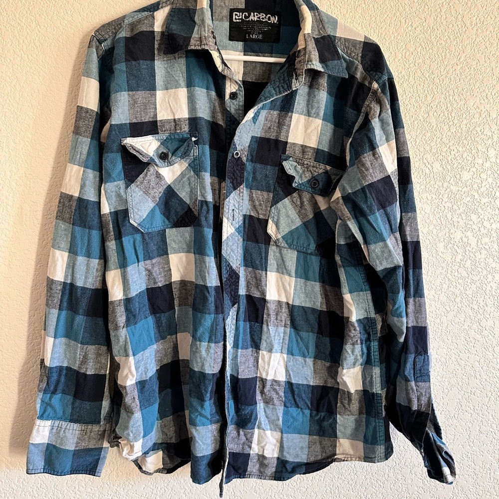 Large Plaid Flannel Shirt
